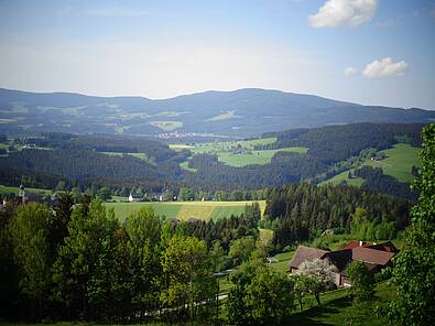 Blick auf St. Jakob vom Landhotel Berger 